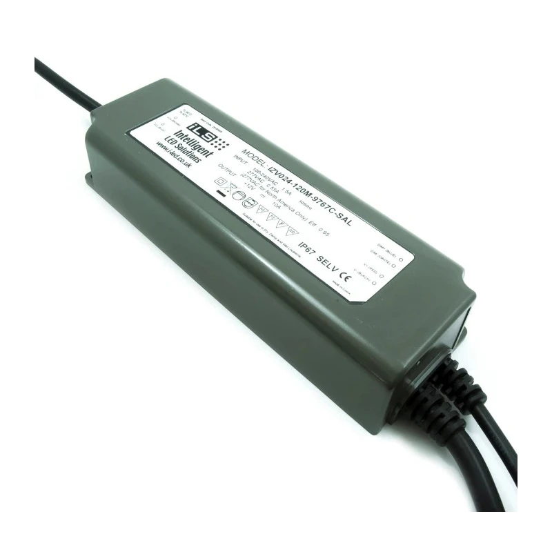 Intelligent LED Solutions IP67 5 Output Constant Voltage PWM Resistance LED Driver 24V 120W 5A 