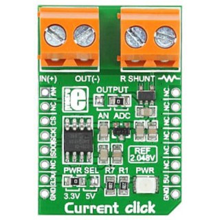MikroElektronika Sensor Development Tool Current Click Add On Board MikroBus MIKROE-1396