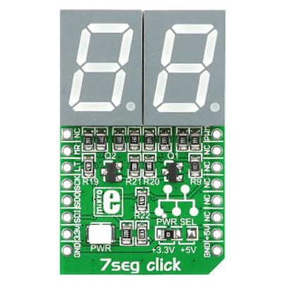 MikroElektronika 7-Seg Click LED Add On Board for 74HC595 IC MIKROE-1201