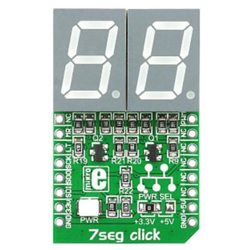 MikroElektronika 7-Seg Click LED Add On Board for 74HC595 IC MIKROE-1201