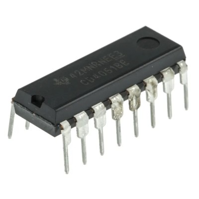 Texas Instruments 1 CMOS Single 8:1 Multiplexer Demultiplexer 16-Pin PDIP CD4051BE