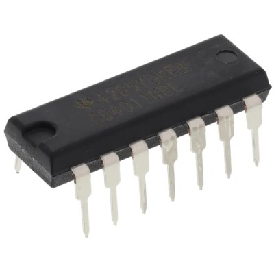 Texas Instruments 4 2-Input NAND Logic Gate, 14-Pin PDIP CD4011UBE