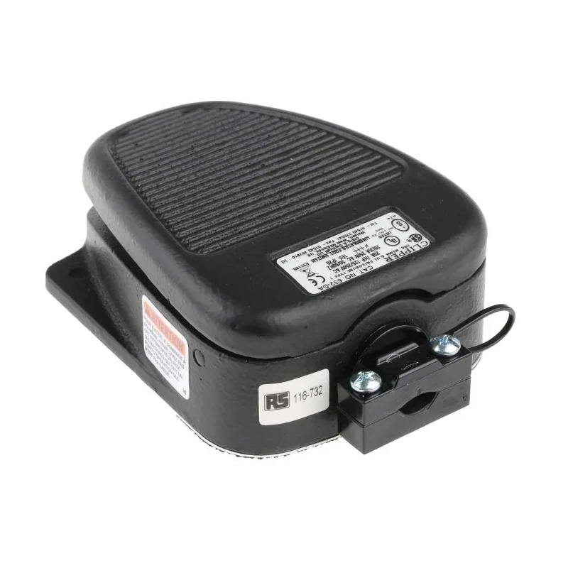 RS PRO Medium Duty Latching Clipper Foot Switch SPCO Cast Iron 10A Contact Current 250V ac 116-732