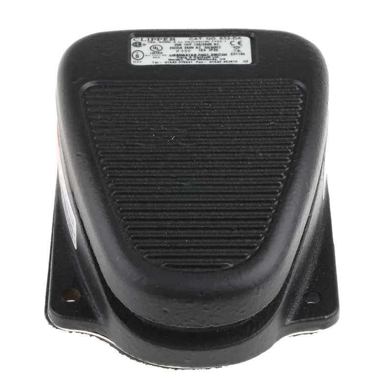 RS PRO Medium Duty Latching Clipper Foot Switch SPCO Cast Iron 10A Contact Current 250V ac 116-732