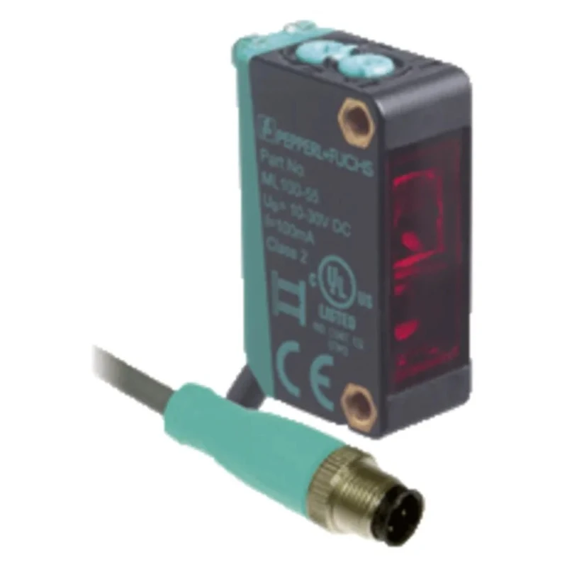 Pepperl + Fuchs Retroreflective Photoelectric Sensor, Block Style, 5 Meter Detection Range, PNP Output ML100-55/103/115b