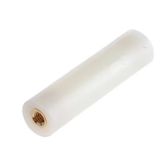 Essentra Nylon Round Spacer, Female/Female, Nylon with Metallic Inserts, Height 45mm TNSPG-M3-8-45-I/I