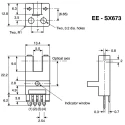 Omron Through Beam Photoelectric Sensor Fork Style 5 mm Detection Range NPN Output IP50 EE-SX673