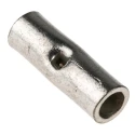 RS PRO CS Butt Wire Splice Connector, Uninsulated Tin-Plated Copper, 19mm Length, 4mm Diameter, 6mm² Maximum Wire 119-182