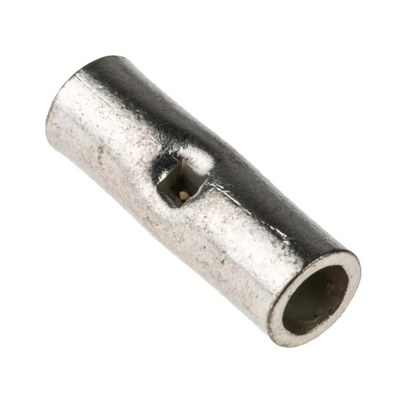 RS PRO CS Butt Wire Splice Connector, Uninsulated Tin-Plated Copper, 19mm Length, 4mm Diameter, 6mm² Maximum Wire 119-182