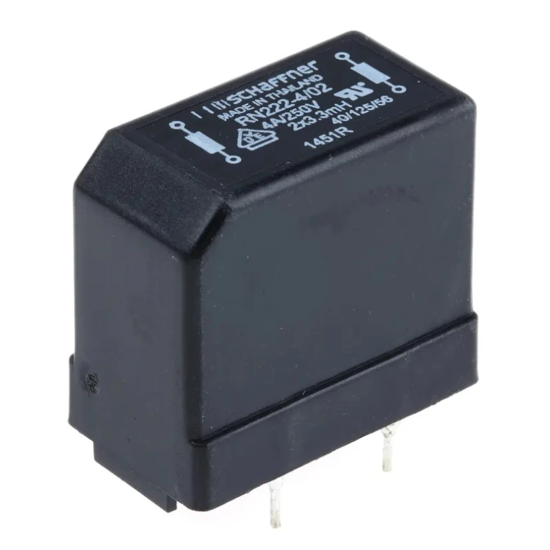 Schaffner 3.3 mH Current Compensated Choke Radial Mount, Max SRF 3 MHz, 4 A IDC, 45 mΩ RDC, 300 V RN222-4-02-3M3
