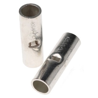 RS PRO CS Butt Splice Connector Uninsulated Tin Copper Contact 35mm Length 8.6mm Diameter 35mm² Wire Size 119-227