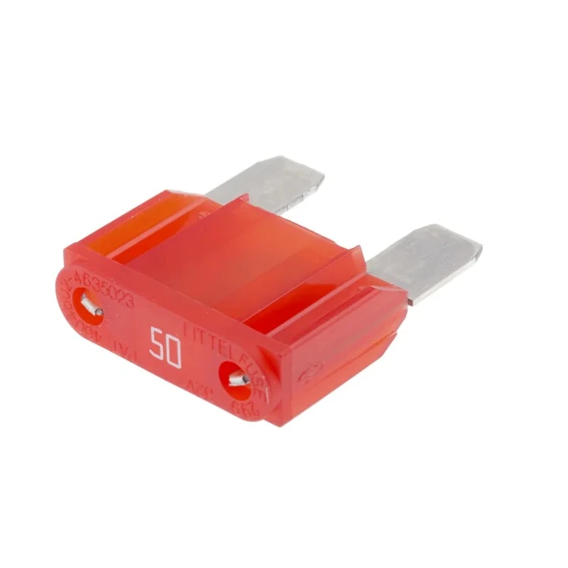 Littelfuse 50A Red Maxi Blade Car Fuse 32V DC Time Delay Plastic Body 0299050.TXN