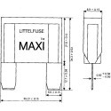 Littelfuse 50A Red Maxi Blade Car Fuse 32V DC Time Delay Plastic Body 0299050.TXN
