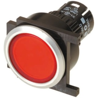 EAO 61 Series Red Latching Mushroom Push Button Head 25mm Diameter IP65 IP65