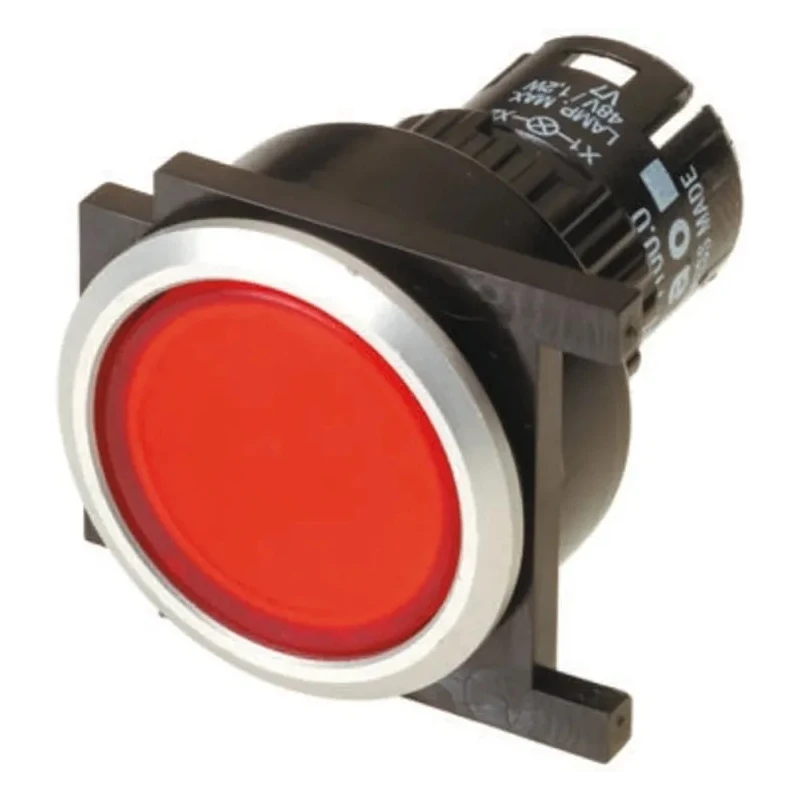 EAO 61 Series Red Latching Mushroom Push Button Head 25mm Diameter IP65 IP65