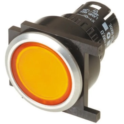 EAO Yellow Momentary Mushroom Push Button Head IP65 32mm Diameter Series 61 61-1100.0 61-1100.0, 61-9642.4 ,61-9933.0