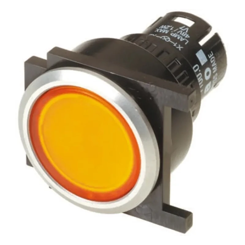 EAO Yellow Momentary Mushroom Push Button Head IP65 32mm Diameter Series 61 61-1100.0 61-1100.0, 61-9642.4 ,61-9933.0