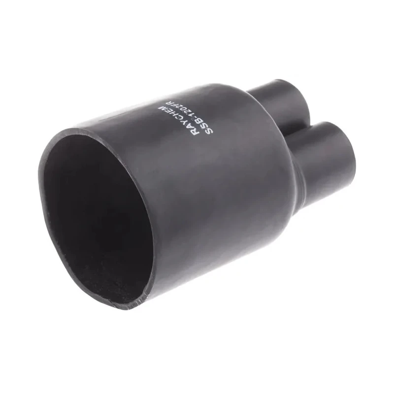 TE Connectivity Multi-Legged Heat Shrink Boot Black Modified Polyolefin Adhesive Backing 40.64 mm SSB-1202FR