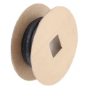 RS PRO Heat Shrink Tubing Black 6.4 mm Sleeve Diameter x 10 m Length 2:1 Shrink Ratio Elastomer Material DR-25-1/4-0-10