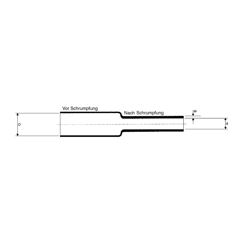 RS PRO Heat Shrink Tubing Black 6.4 mm Sleeve Diameter x 10 m Length 2:1 Shrink Ratio Elastomer Material DR-25-1/4-0-10