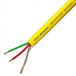 Van Damme 2 Core 0.22 mm² CSA Screened Audio Cable 4.85 mm OD 100 m Yellow 268010040100