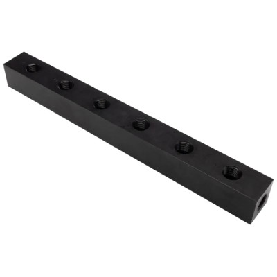 Hi-Force Hydraulic Manifold 6 Stations, 3/8 in Port Size, Female Port, 700 bar Maximum Operating Pressure HM6
