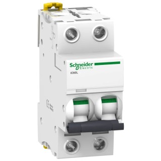 Schneider Electric Acti9 iC60L Miniature Circuit Breaker 2-Pole 1A Type C 125 V dc 15000A Breaking Capacity A9F94201