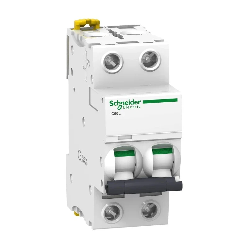 Schneider Electric Acti9 iC60L Miniature Circuit Breaker 2-Pole 1A Type C 125 V dc 15000A Breaking Capacity A9F94201