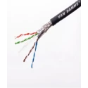 Van Damme Shielded Cat6 Ethernet Cable, Thermoplastic Vulcanisate Jacket, 100 m Length, Black Color Cat6