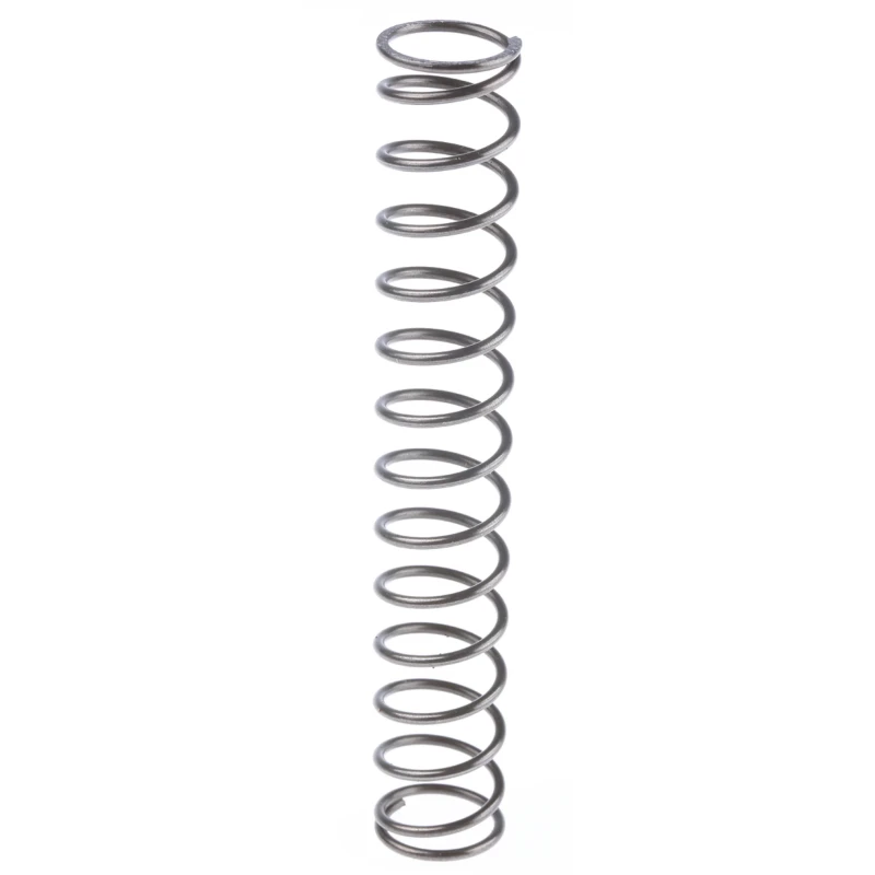 RS PRO Alloy Steel Compression Spring 110 mm Free Length x 17.6 mm OD 1.3 N/mm Spring Rate 121-236