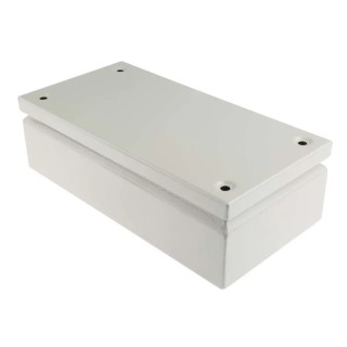 RS PRO ST Series Grey Steel Junction Box IP66 IECEx 300mm x 150mm x 80mm IP66