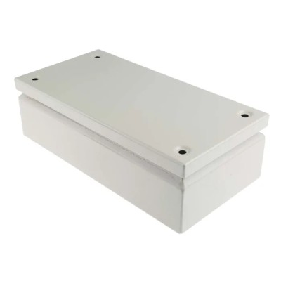 RS PRO ST Series Grey Steel Junction Box IP66 IECEx 300mm x 150mm x 80mm IP66