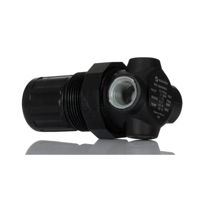 Norgren Pneumatic Regulator G 1/4 Port 0.3 to 7 Bar Pressure Range R07-200-RNKG