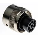 ITT Cannon Circular Connector 8 Contacts Cable Socket Male IP65 Thermoplastic Housing UTG6128PN