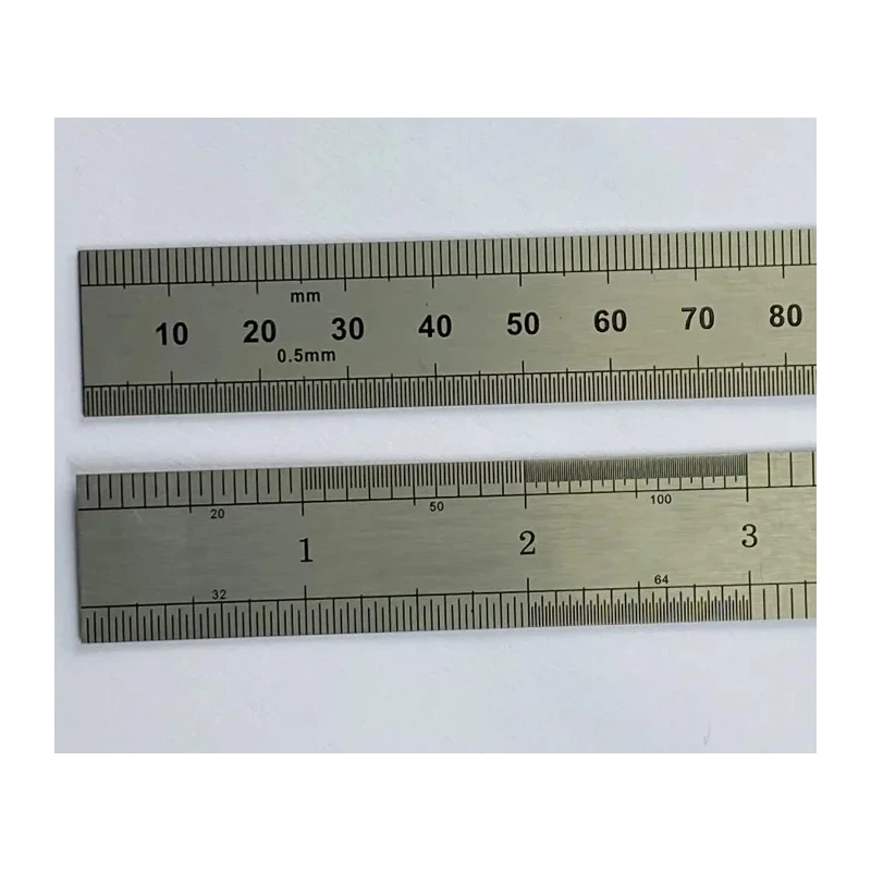 RS PRO 150 mm Steel Ruler Imperial, Metric Polished Stainless Steel 19mm Width 219-7001