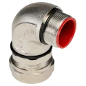 Adaptaflex Nickel Plated Brass Conduit Fitting 32 mm Nominal Size M32 Thread Size 90 Degree Elbow IP67 SPL32/M32/90 X 5