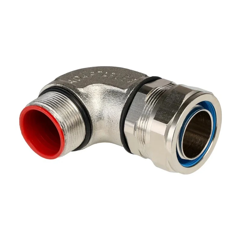 Adaptaflex Nickel Plated Brass Conduit Fitting 32 mm Nominal Size M32 Thread Size 90 Degree Elbow IP67 SPL32/M32/90 X 5
