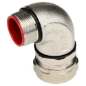 Adaptaflex Nickel Plated Brass Conduit Fitting 32 mm Nominal Size M32 Thread Size 90 Degree Elbow IP67 SPL32/M32/90 X 5