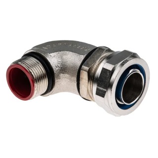 Adaptaflex S Type Conduit Fitting Nickel Plated Steel Silver 25 mm Nominal Size M25 IP67 SPL25/M25/90 X 5