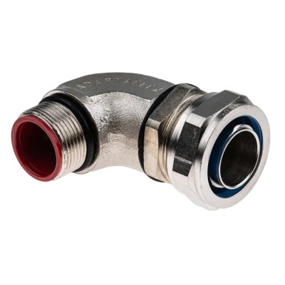 Adaptaflex S Type Conduit Fitting Nickel Plated Steel Silver 25 mm Nominal Size M25 IP67 SPL25/M25/90 X 5