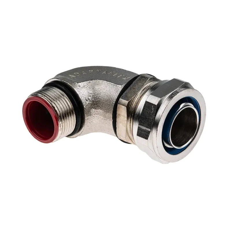Adaptaflex S Type Conduit Fitting Nickel Plated Steel Silver 25 mm Nominal Size M25 IP67 SPL25/M25/90 X 5