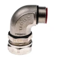 Adaptaflex S Type Conduit Fitting Nickel Plated Steel Silver 25 mm Nominal Size M25 IP67 SPL25/M25/90 X 5
