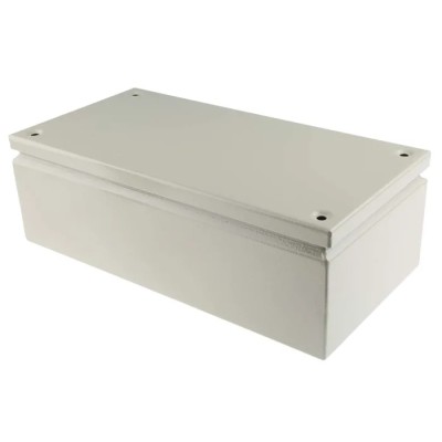 RS PRO ST Series Grey Steel Junction Box, Waterproof Rating, IECEx Certified, 400mm Length x 200mm Width x 120mm Height IP66