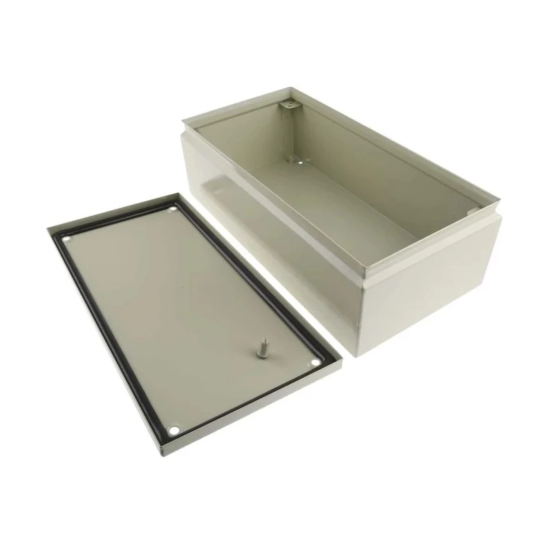 RS PRO ST Series Grey Steel Junction Box, Waterproof Rating, IECEx Certified, 400mm Length x 200mm Width x 120mm Height IP66