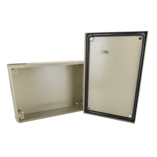 RS PRO ST Series Grey Steel Junction Box IP66 IECEx 300 mm x 200 mm x 80 mm IP66