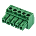 Phoenix Contact MC 1.5/5-ST-3.81 Series Pluggable Terminal Block, 5-Contact, 3.81 mm Pitch, 1 Row, Polyamide 1803604