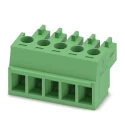 Phoenix Contact MC 1.5/5-ST-3.81 Series Pluggable Terminal Block, 5-Contact, 3.81 mm Pitch, 1 Row, Polyamide 1803604