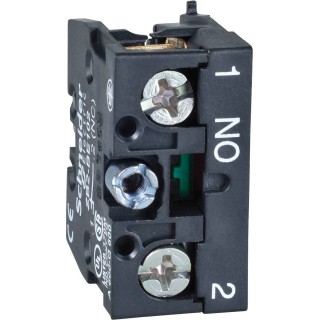 Schneider Electric Harmony Series Contact Block 600V 10A Screw Terminal 1 NO ZB2BE201
