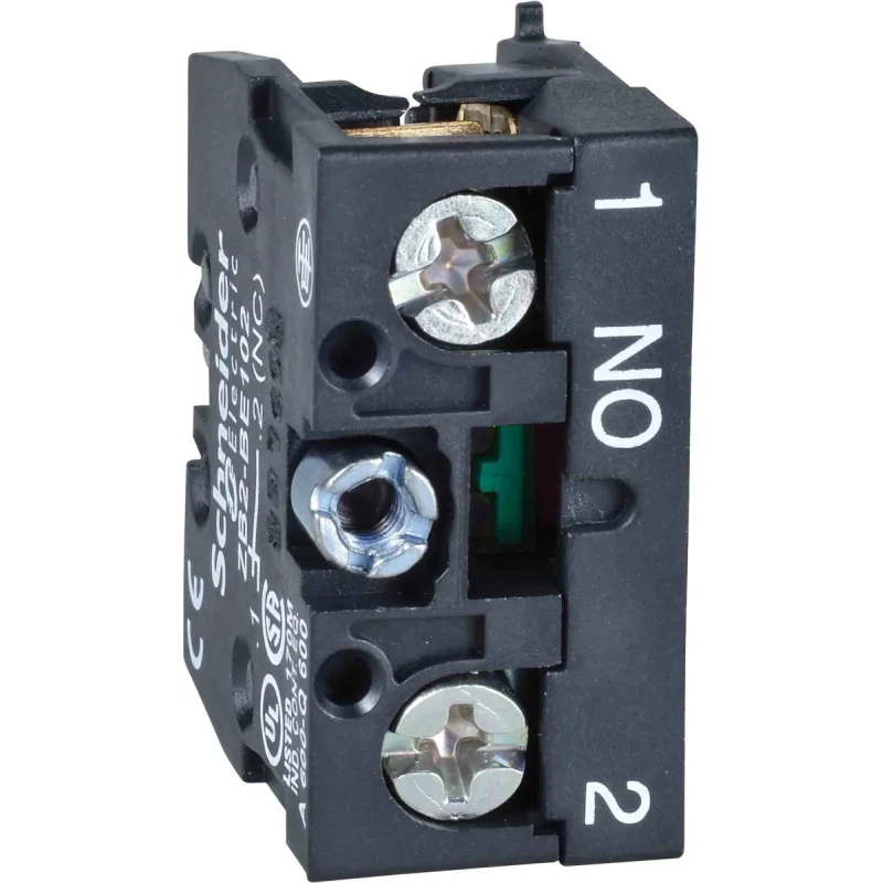 Schneider Electric Harmony Series Contact Block 600V 10A Screw Terminal 1 NO ZB2BE201