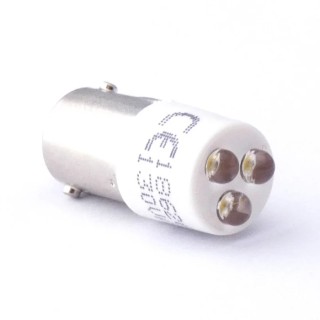 CML Innovative Technologies White Indicator Lamp 230V AC BA9 Base 10mm Diameter 900mcd 1862623W3A